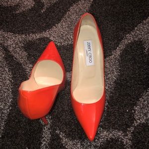 Jimmy Choo orange heels